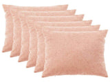 Cushion Cover 6 pcs HEERLEN Pink 60 x 60 cm Boucl 912638