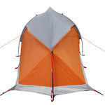 ZNTS Camping Tent Dome 1-Person Grey and Orange Waterproof 94790