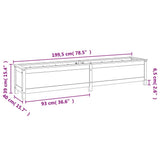 Garden Raised Bed 199.5x40x39 cm Solid Wood Pine 825268