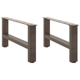 Coffee Table Legs Natural Steel 2 pcs 60x cm Steel 4013267