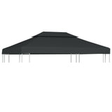 2-Tier Gazebo Top Cover 310 g/m 4x3 m Anthracite 44758