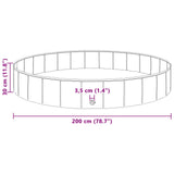 Dog Pool Folding Blue 200 x 30 cm Thick PVC 42028267