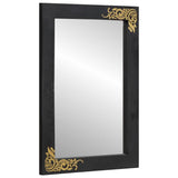 Bathroom Cabinet Set Wall-mounted 2 pcs Black Solid Mango Wood 3310159