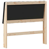 Upholstered Headboard Black 100 cm Solid Pine Wood 879411