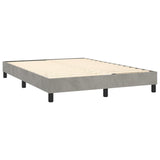 Box Spring Bed Frame Light Grey Double Velvet 3121190