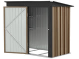 5 x 3ft Corrugated Steel Storage Shed, with Lock - Brown T3398P318843