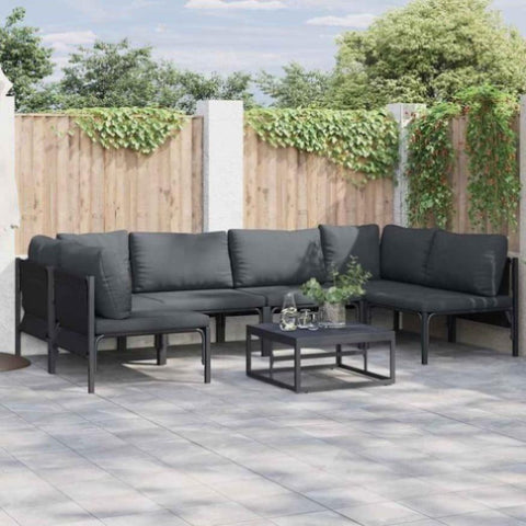 Garden Sofa Set Anthracite Steel 3378978