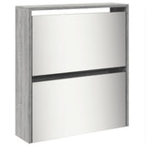 Shoe Cabinet with Mirror 5-Layer Grey Sonoma 63x17x169.5 cm 3228284
