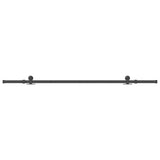 Sliding Door Hardware Kit 213.5 cm Steel Black 4009709