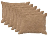 Cushion Cover 6 pcs HOUTEN Taupe 80 x 80 cm Microfiber Fleece 921696
