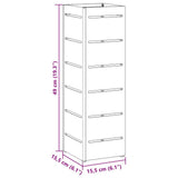 Umbrella Stand with Storage White 15.5 x 15.5 x 49 cm Steel 868517