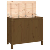 Laundry Box Honey Brown 88.5x44x76 cm Solid Wood Pine 823582