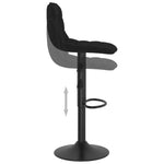 ZNTS Bar Stools 2 pcs Black Velvet 333988