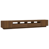 3 Piece TV Cabinet Set with LED Lights Brown Oak Engineered Wood 3120175