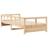 Daybed without Mattress Natural 90x200 cm Solid Wood Pine 854961