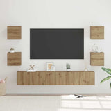 TV Cabinet Set Wall-mounted 7 pcs Artisan Oak Engineered Wood 3393398