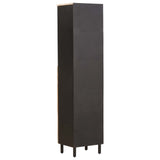 Bathroom Cabinet with Shelf Black and White 38 x 33 x 160 cm 4017886