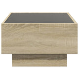 ZNTS Coffee Table with LED Sonoma Oak 70x50x30 cm Engineered Wood 847513