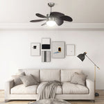 Ceiling Fan with Light 76 cm Dark Brown 51488