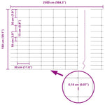 Field Fence Silver 25 x 1.5 m Galvanised steel 42005820