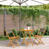 Bistro Set Grey Solid acacia wood and polypropylene Medium 3281842