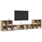 TV Cabinet Set Wall-mounted 8 pcs Artisan Oak Engineered Wood 3393275