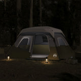 Family Tent with LED 6-Person Light Green Quick Release 94308