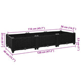 ZNTS Raised Bed 120x40x23 cm Polypropylene 316528