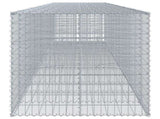 Gabion Basket with Cover 650x100x100 cm Galvanised Iron 3295201