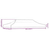 Party Tent Roof 3x6 m Cream 44986