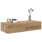 ZNTS Wall Shelf with Drawers Artisian Oak 80x33x17 cm Engineered Wood 859985