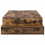 Storage Bed Frame with Drawer Smoked Oak 236.5 x 80 x 31.5 cm 3335601