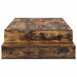 Storage Bed Frame with Drawer Smoked Oak 75 cm Engineered Wood 3335681