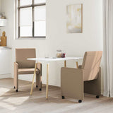 Dining Chairs with Wheels 2 pcs Cappuccino 57 x 66 x 94 cm 42017822