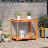Potting Table with Shelf Wax Brown 82.5x50x75 cm Solid Wood Pine 844631