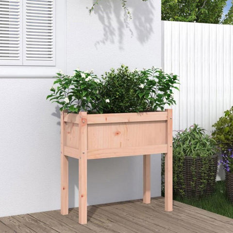 Garden Planter with Legs 70x31x70 cm Solid Wood Douglas 837560