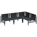 Garden Sofa Set with Cushion 4 pcs Anthracite Steel 3378986