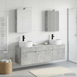 Bathroom Cabinet Set 5 pcs Concrete Grey Engineered Wood 3406594