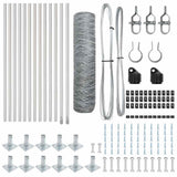 Welded Wire Fence with Concrete Base 25 x 0.5 m 3353788