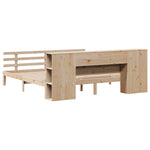 Bookcase Bed without Mattress 200x200cm Solid Wood Pine 3322718