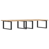 Basin Shelf Wall Mounted Steel and Solid Wood Acacia 3302901