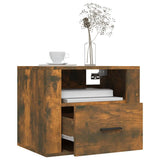 Wall-mounted Bedside Cabinets 2 pcs Smoked Oak 50x36x40 cm 816891