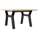 ZNTS Coffee Table Y-Frame 60x60x40 cm Solid Wood Pine and Steel 3282704