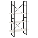 4-Tier Book Cabinet White 80x30x140 cm Solid Pine Wood 806463