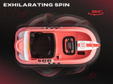 6V Electric Kids Bumper Car, 6V Spin Waltz Car, with Music, Horn, Lights - Pink T3398P348363