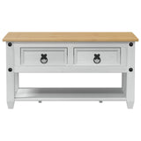 Coffee Table with Drawer White 85 x 50 x 45 cm Solid Pine Wood 42024940