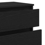Drawer Cabinet Black Oak 60x36x103 cm Engineered Wood 862008