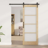 Sliding Door Manual ORKDAL Brown 78 x 202 cm Wood and metal 3332439