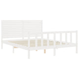 Bed Frame without Mattress White 160x200 cm Solid Wood Pine 3193217
