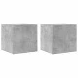 Wall Mounted TV Cabinets 2 pcs Concrete Grey 30.5x30x30 cm 804494
